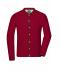 Uomo Men's Traditional Knitted Jacket Red/anthracite-melange/green 8487