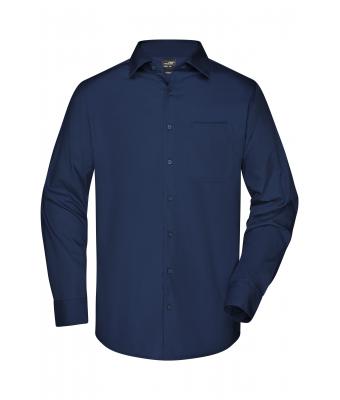 Uomo Men's Business Shirt Long-Sleeved Navy 8389