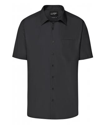 Uomo Men's Business Shirt Shortsleeve Black 8391