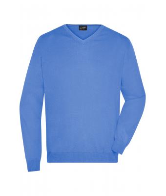Herren Men's V-Neck Pullover Glacier-blue 8060