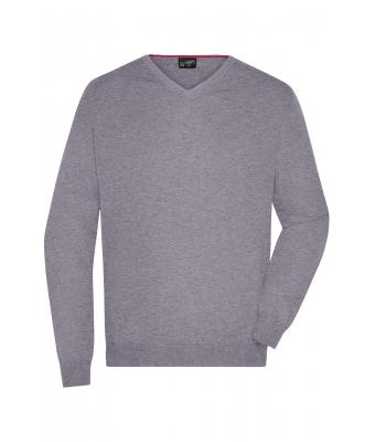 Homme Pull col V homme Gris-chiné 8060