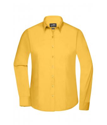 Donna Ladies' Shirt Longsleeve Poplin Yellow 8504