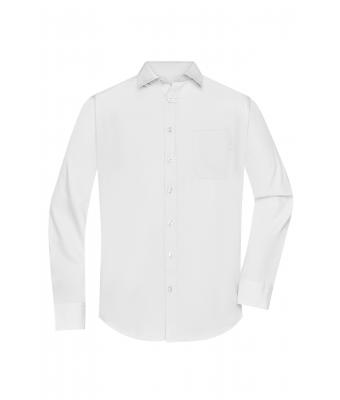 Men Men's Shirt Longsleeve Poplin White 8505