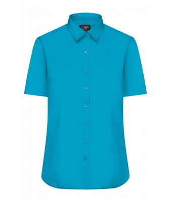 Donna Ladies' Shirt Shortsleeve Poplin Turquoise 8506