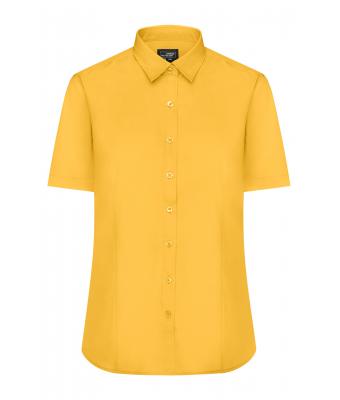 Damen Ladies' Shirt Shortsleeve Poplin Yellow 8506