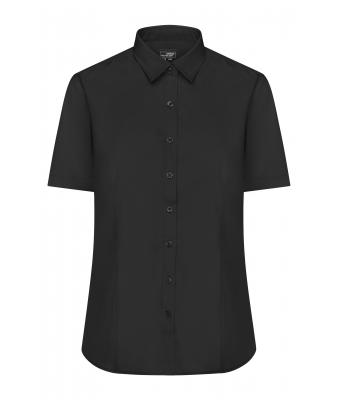Donna Ladies' Shirt Shortsleeve Poplin Black 8506
