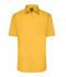 Herren Men's Shirt Shortsleeve Poplin Yellow 8507