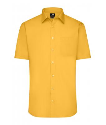 Uomo Men's Shirt Shortsleeve Poplin Yellow 8507