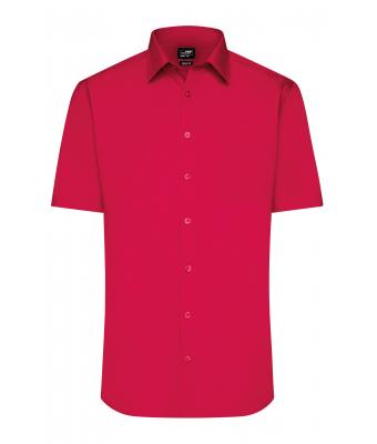Uomo Men's Shirt Shortsleeve Poplin Red 8507
