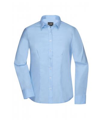 Donna Ladies' Shirt Longsleeve Micro-Twill Light-blue 8563
