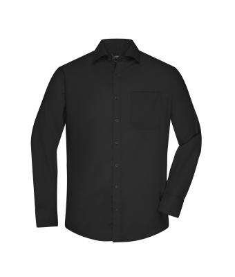 Uomo Men's Shirt Longsleeve Micro-Twill Black 8564