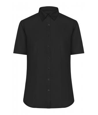 Damen Ladies' Shirt Shortsleeve Micro-Twill Black 8565