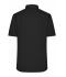 Men Men's Shirt Shortsleeve Micro-Twill Black 8566