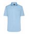 Herren Men's Shirt Shortsleeve Micro-Twill Light-blue 8566