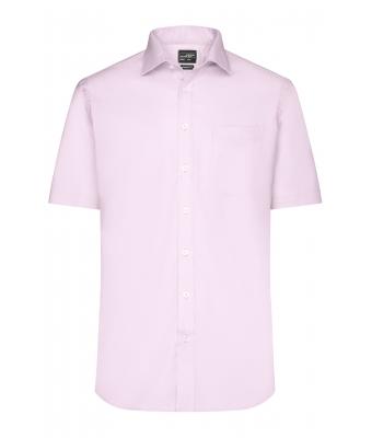 Herren Men's Shirt Shortsleeve Micro-Twill Light-pink 8566