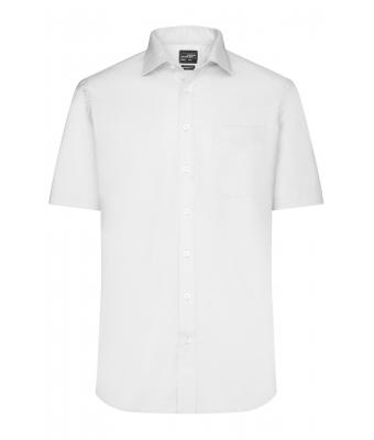Herren Men's Shirt Shortsleeve Micro-Twill White 8566
