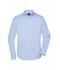 Men Men's Shirt Longsleeve Herringbone Light-blue 8572
