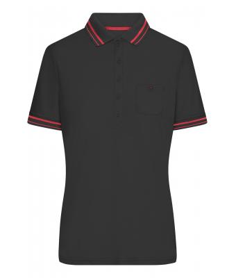 Donna Ladies' Polo Black/red 8338
