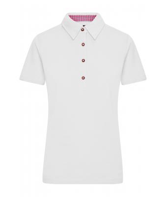Ladies Ladies' Traditional Polo White/purple-white 8449