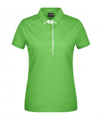 Donna Ladies' Polo Single Stripe Lime-green/white 8659