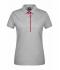 Ladies Ladies' Polo Single Stripe Grey-heather/red 8659