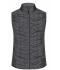 Donna Ladies' Knitted Hybrid Vest Grey-melange/anthracite-melange 10457