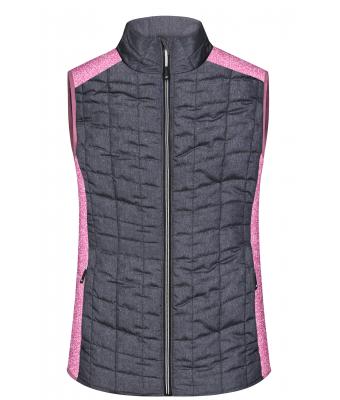 Donna Ladies' Knitted Hybrid Vest Pink-melange/anthracite-melange 10457