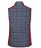 Donna Ladies' Knitted Hybrid Vest Red-melange/anthracite-melange 10457