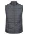 Herren Men's Knitted Hybrid Vest Grey-melange/anthracite-melange 10458