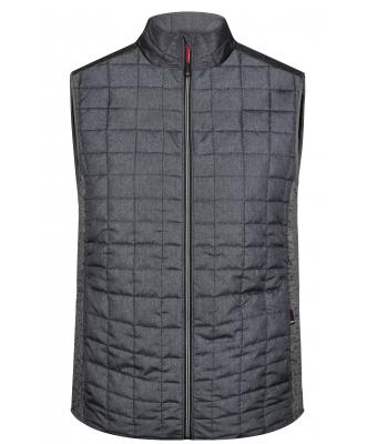 Uomo Men's Knitted Hybrid Vest Grey-melange/anthracite-melange 10458