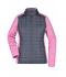 Ladies Ladies' Knitted Hybrid Jacket Pink-melange/anthracite-melange 10459