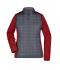 Donna Ladies' Knitted Hybrid Jacket Red-melange/anthracite-melange 10459