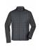 Herren Men's Knitted Hybrid Jacket Grey-melange/anthracite-melange 10460