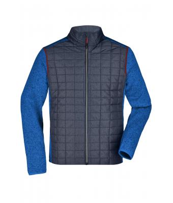 Uomo Men's Knitted Hybrid Jacket Royal-melange/anthracite-melange 10460