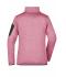 Donna Ladies' Knitted Fleece Jacket Pink-melange/off-white 8304