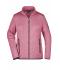 Donna Ladies' Knitted Fleece Jacket Pink-melange/off-white 8304