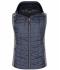 Damen Ladies' Knitted Hybrid Vest Light-melange/anthracite-melange 8679