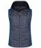 Damen Ladies' Knitted Hybrid Vest Royal-melange/anthracite-melange 8679