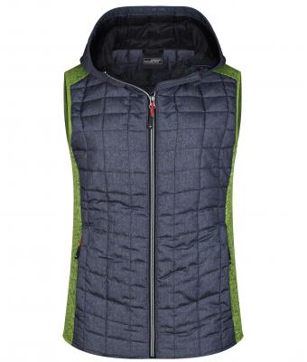 Ladies Ladies' Knitted Hybrid Vest Kiwi-melange/anthracite-melange 8679
