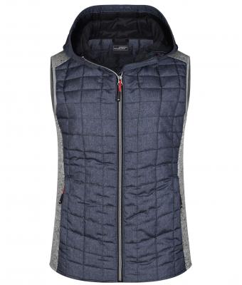 Donna Ladies' Knitted Hybrid Vest Light-melange/anthracite-melange 8679