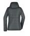 Damen Ladies' Knitted Hybrid Jacket Grey-melange/anthracite-melange 8500