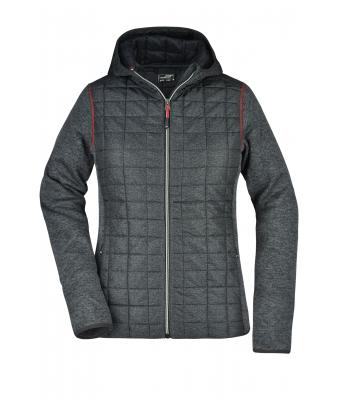 Ladies Ladies' Knitted Hybrid Jacket Grey-melange/anthracite-melange 8500