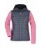 Ladies Ladies' Knitted Hybrid Jacket Pink-melange/anthracite-melange 8500
