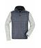 Herren Men's Knitted Hybrid Jacket Light-melange/anthracite-melange 8501
