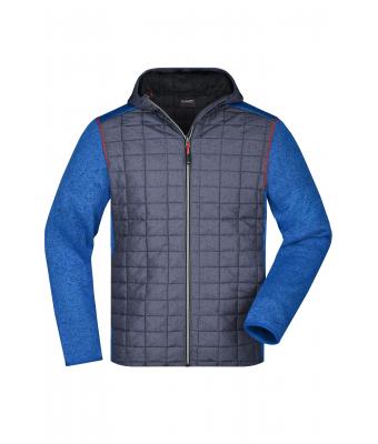 Herren Men's Knitted Hybrid Jacket Royal-melange/anthracite-melange 8501