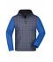 Herren Men's Knitted Hybrid Jacket Royal-melange/anthracite-melange 8501