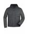 Uomo Men's Knitted Hybrid Jacket Grey-melange/anthracite-melange 8501