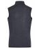 Donna Ladies' Knitted Fleece Vest Dark-grey-melange/silver 8490