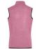 Damen Ladies' Knitted Fleece Vest Pink-melange/off-white 8490