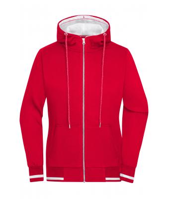 Ladies Ladies' Club Sweat Jacket Red/white 8577
